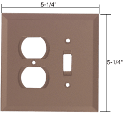 C.R. Laurence CRL Duplex and Toggle Combo Glass Mirror Plate - Bronze  | GMP7B