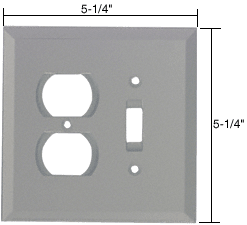 C.R. Laurence CRL Duplex and Toggle Combo Glass Mirror Plate - Gray | GMP7G