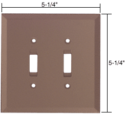 C.R. Laurence CRL 2X Toggle Glass Mirror Plate  - Bronze | GMP8B