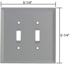 C.R. Laurence CRL 2X Toggle Glass Mirror Plate  - Gray | GMP8G