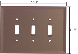 C.R. Laurence CRL 3X Toggle Glass Mirror Plate - Bronze | GMP9B