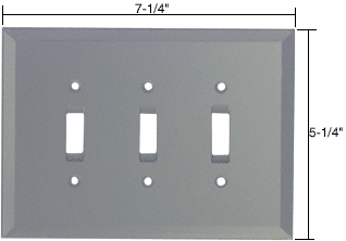 C.R. Laurence CRL 3X Toggle Glass Mirror Plate - Gray | GMP9G