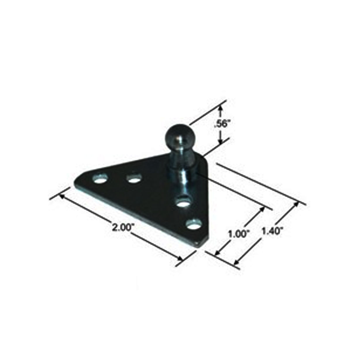 10MM Ball Stud Bracket for Gas Prop/Strut - Set of Two  | GPB19B1