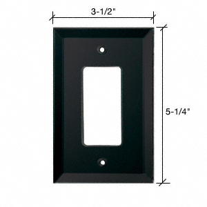 CRL Single Decora Back Painted Glass Cover Plate - Black | GPP12BL