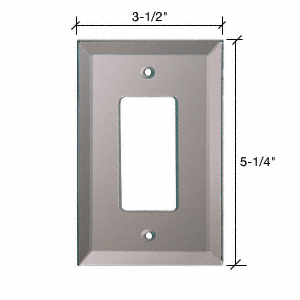 CRL Single Decora Back Painted Glass Cover Plate - Rose | GPP12RS