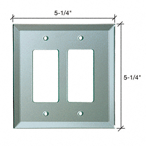 CRL 2X Decora Back Painted Glass Cover Plate - Blue Mist | GPP13BLU