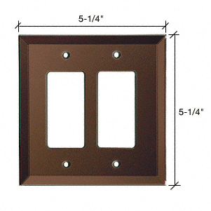 CRL 2X Decora Back Painted Glass Cover Plate - Mocha | GPP13M0