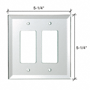 CRL 2X Decora Back Painted Glass Cover Plate - White | GPP13W