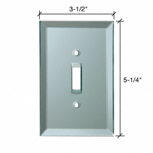 CRL Toggle Switch Back Painted Glass Cover Plate - Blue Mist | GPP3BLU