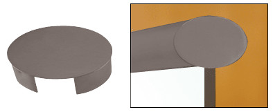 C.R. Laurence CRL Duranodic Bronze 4&quot; X 2-1/2&quot; Oval End Cap for Cap Railing - 20&#39; Long | GR0V4ECDU
