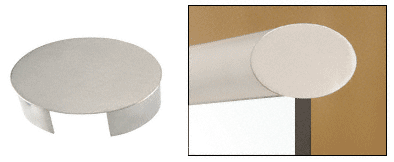 C.R. Laurence CRL  Satin Anodized 4&quot; X 2-1/2&quot; Oval End Cap for Cap Railing - 20&#39; Long | GR0V4ECSA