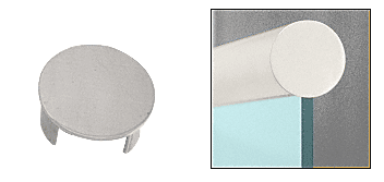 C.R. Laurence CRL Brushed Stainless End Cap for 1-1/2&quot; Cap Railing | GR15ECBS