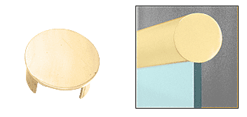 C.R. Laurence CRL Polished Brass End Cap for 1-1/2&quot; Cap Railing | GR15ECPB