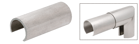 C.R. Laurence CRL Aluminum 1.9&quot; Connector Sleeve for Cap Railings, Cap Rail Corners, and Hand Railings | GR19CSM