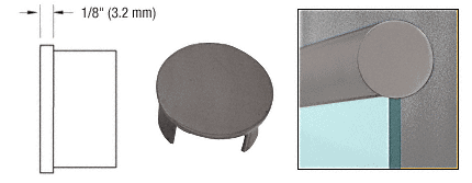 C.R. Laurence CRL Dark Bronze Anodized End Cap for 1.9&quot; Cap Railing | GR19ECDU
