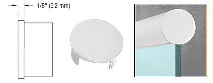 C.R. Laurence CRL Mill End Cap for 1.9&quot; Cap Railing | GR19ECM
