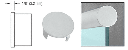 C.R. Laurence CRL Satin Anodized End Cap for 1.9&quot; Cap Railing | GR19ECSA