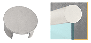 C.R. Laurence CRL Brushed Stainless End Cap for 2&quot; Cap Railing | GR20ECBS