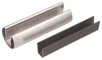 C.R. Laurence CRL 2&quot; Brushed Stainless Rail Cap Display - 2 Pieces | GR20BSPK