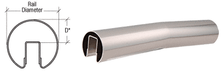 C.R. Laurence CRL Polished Stainless 4 Degree Upper Incline Corner for 2&quot; Diameter | GR20U4PS