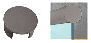 C.R. Laurence CRL Duranodic Bronze End Cap for 2-1/2&quot; Cap Railing | GR25ECDU