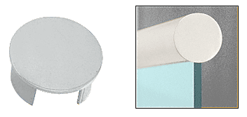 C.R. Laurence CRL Satin Anodized End Cap for 2-1/2&quot; Cap Railing | GR25ECSA