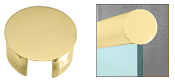 C.R. Laurence CRL Polished Brass End Cap for 3&quot; Cap Railing | GR30ECPB
