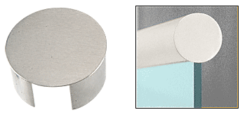 C.R. Laurence CRL Brushed Stainless End Cap for 3-1/2&quot; Cap Railing | GR35ECBS