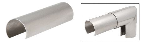 C.R. Laurence CRL Stainless Steel 4&quot; Connector Sleeves for Cap Railings, Cap Rail Corners, and Hand Railings | GR40CSS