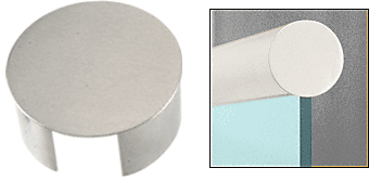 C.R. Laurence CRL Brushed Stainless End Cap for 4&quot; Cap Railing | GR40ECBS