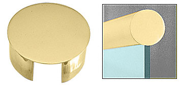 C.R. Laurence CRL Polished Brass End Cap for 4&quot; Cap Railing | GR40ECPB