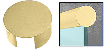 C.R. Laurence CRL Satin Brass End Cap for 4&quot; Cap Railing | GR40ECSB