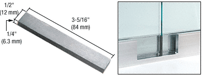 C.R. Laurence CRL 1/2&quot; Wide Rigid Rubber Spacing Blocks with Adhesive for B5 Series Shoe - Package of 100 | GR5ASB