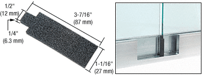 C.R. Laurence CRL High Density Foam Spacing and Sealing Pads for B5 Series Shoe - Package of 20 | GR5NSB