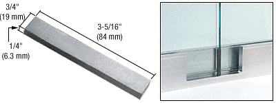 C.R. Laurence CRL 3/4&quot; Wide Rigid Rubber Spacing Blocks with Adhesive for B7 Series Shoe - Package of 100 | GR7ASB