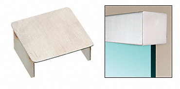 C.R. Laurence CRL Brushed Stainless Square End Cap for 1-1/2&quot; Diameter Cap Railing | GRS15ECBS