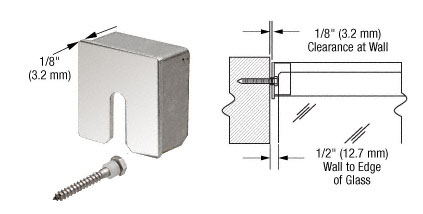 C.R. Laurence CRL Polished Stainless Square Stabilizing End Cap for 1-1/2&quot; Diameter Cap Railing | GRS15SECPS