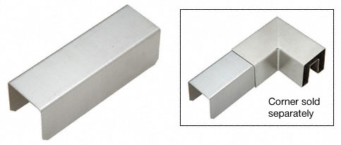 C.R. Laurence CRL 2-1/2&quot; Stainless Steel Square Connector Sleeve for Square Cap Railing, Square Cap Rail Corner, and Hand Railing | GRS25CSS