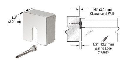 C.R. Laurence CRL Polished Stainless Square Stabilizing End Cap for 2-1/2&quot; Diameter Cap Railing | GRS25SECPS