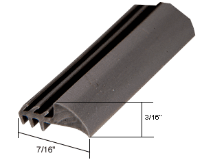 C.R. Laurence Black Universal Glazing Spline - 100 ft Roll | GS301BLC