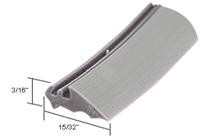 C.R. Laurence CRL Gray 15/32&quot; Wide Glazing Spline - 1000 ft Roll | GS765M