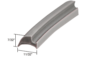 C.R. Laurence CRL Gray 11/32&quot; Wide Glazing Spline - 1000 ft Roll | GS766M