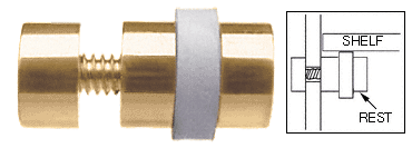 C.R. Laurence CRL Brass Plated Glass Shelf Rests | GSR600BR