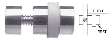 C.R. Laurence CRL Chrome Plated Glass Shelf Rests | GSR600CH