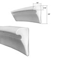 Gordon Glass&#174; Gray Wedge Vinyl 1/8" x 3/8" for Framed Glass Shower Doors - 18 ft Roll