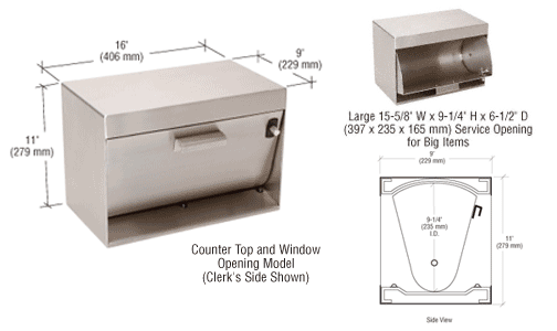 C.R. Laurence CRL Pass-Thru Hopper | H0P1611