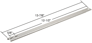 C.R. Laurence CRL Casement Window Operator Channel Guide - 13-7/8 in long, Aluminum | H3529
