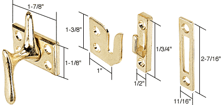 C.R. Laurence CRL Brass Casement Lock | H3553