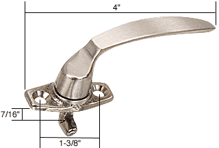 C.R. Laurence CRL Right Hand Casement Project-In Locking Handle 7/16&quot; Hook Projection | H3607