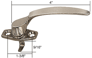 C.R. Laurence CRL Right Hand Casement Project-In Locking Handle 9/16&quot; Hook Projection | H3609